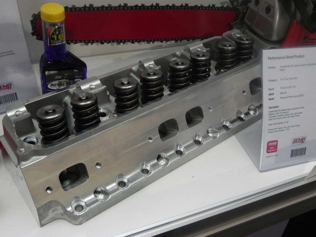 trick flow mopar cylinder head on display at 2014 SEMA Trade Show