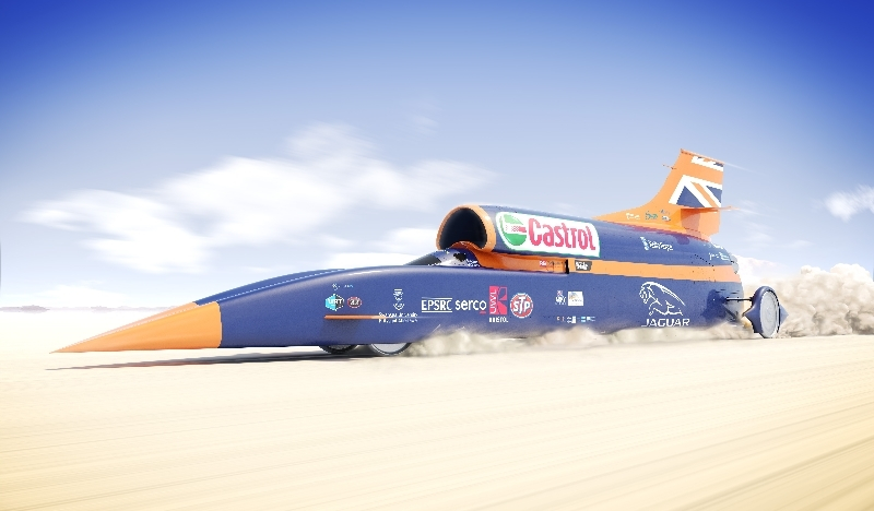 Bloodhound SSC on salt render