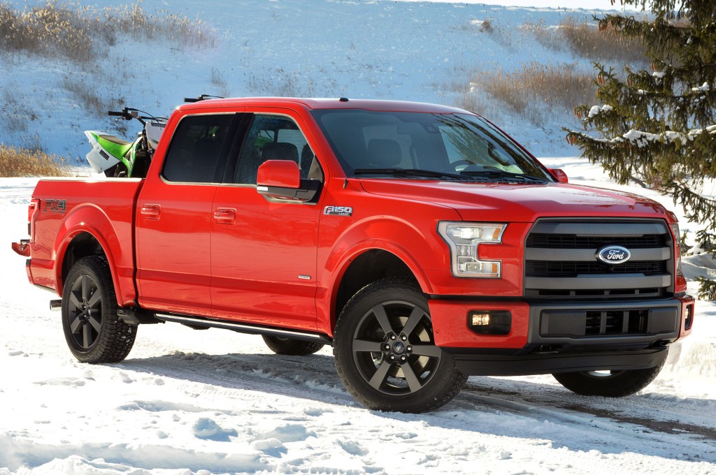 2015 ford f150 on snowy mountain