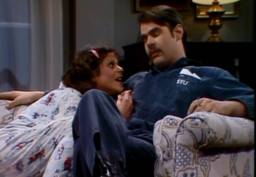 Gilda Radner and Dan Akyrod from SNL video still