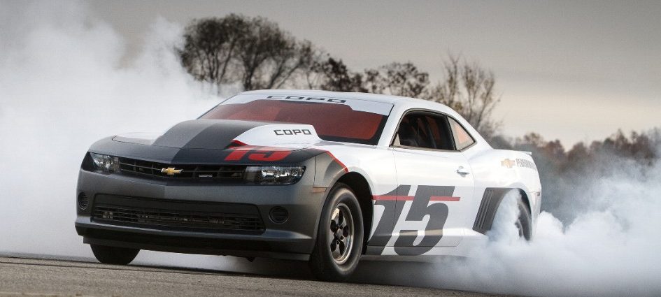 2015 COPO Camaro doing a burnout