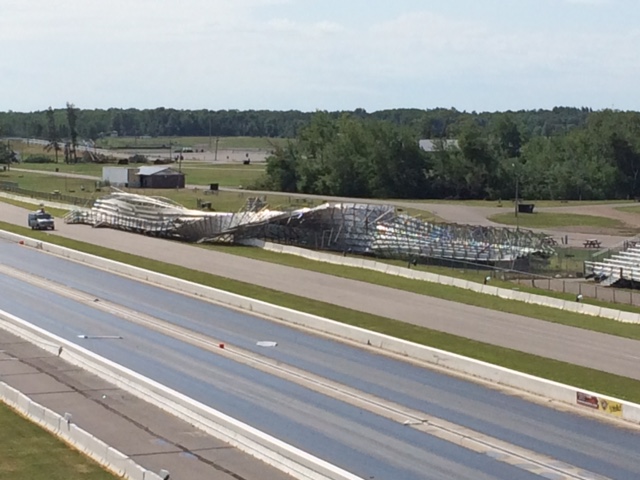 Brainerd drag strip storm damage