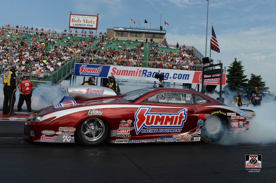 nhra pro stock drag race start with summit racing camaro