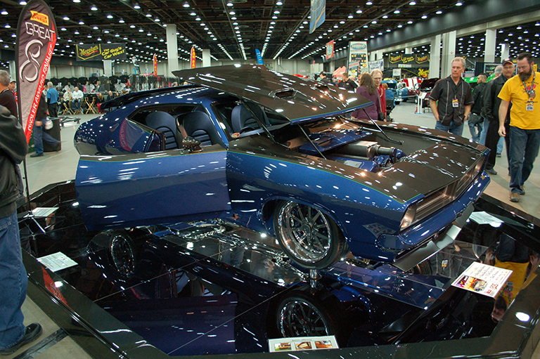 1976 ford falcon coupe show car, front quarter