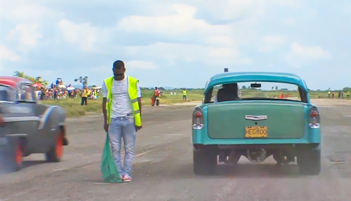 old cars racing in cuba