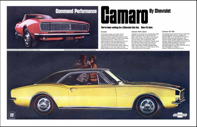 vintage chevy camaro advertisement