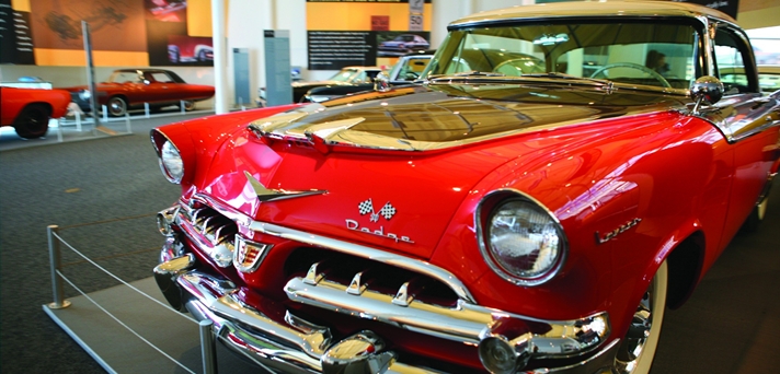 vintage dodge on display at Chrysler Museum