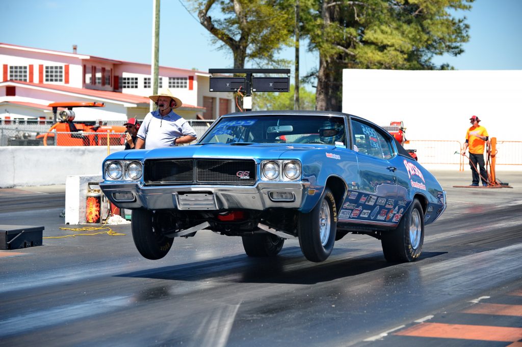 jason line doing a wheelstand in his 455 Buick gs stage 1