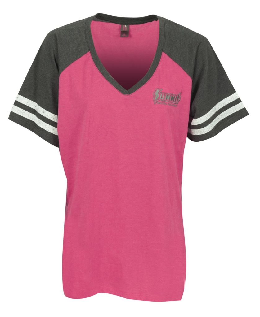 Ladies Summit Racing varsity t-shirt