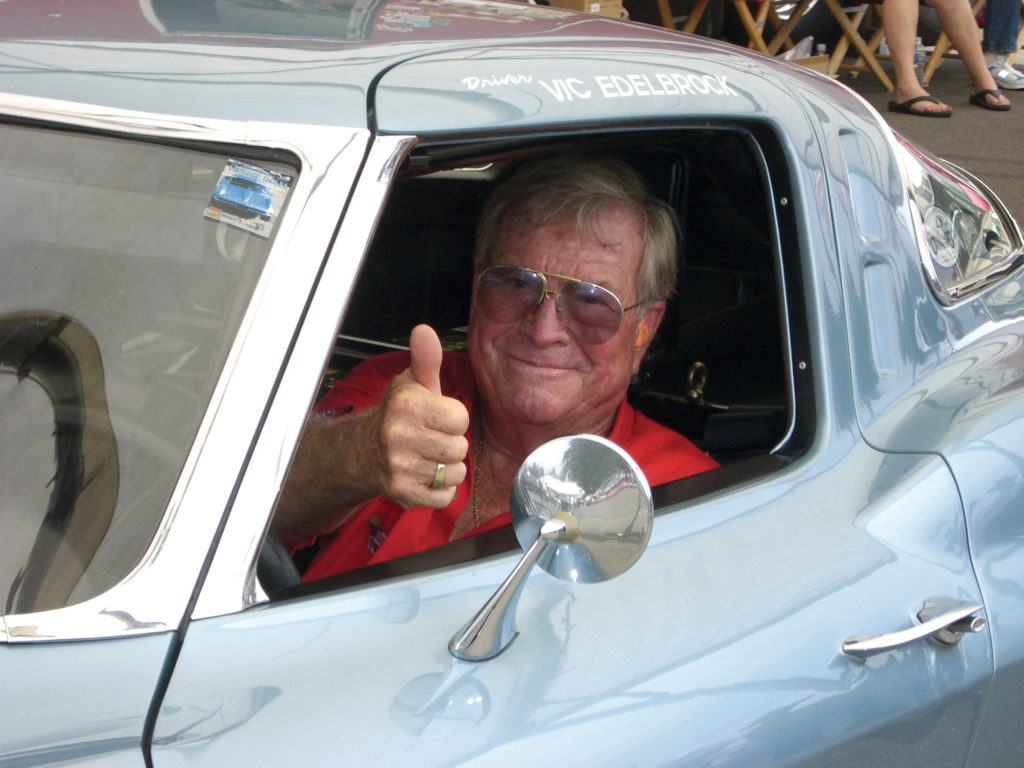 vic edelbrock in a c2 corvette sting ray