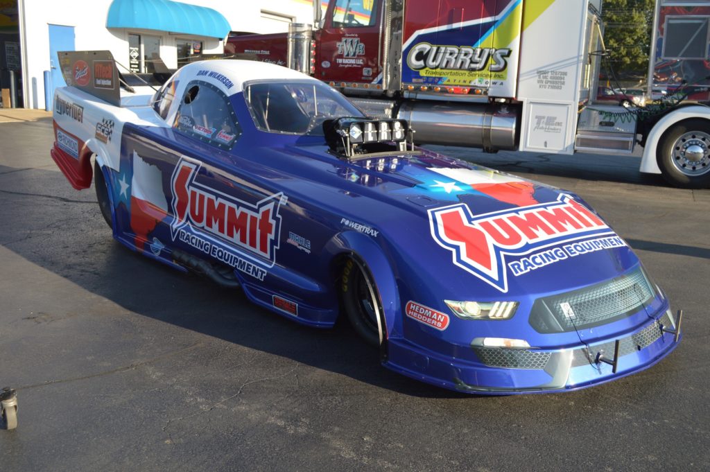 front view of Dan Wilkerson's NHRA Funny Car