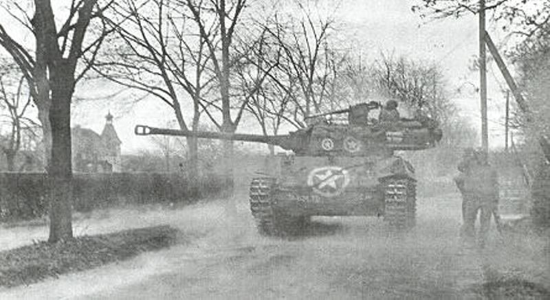 vintage photo of an m18 hellcat tank during world war 2, made by buick