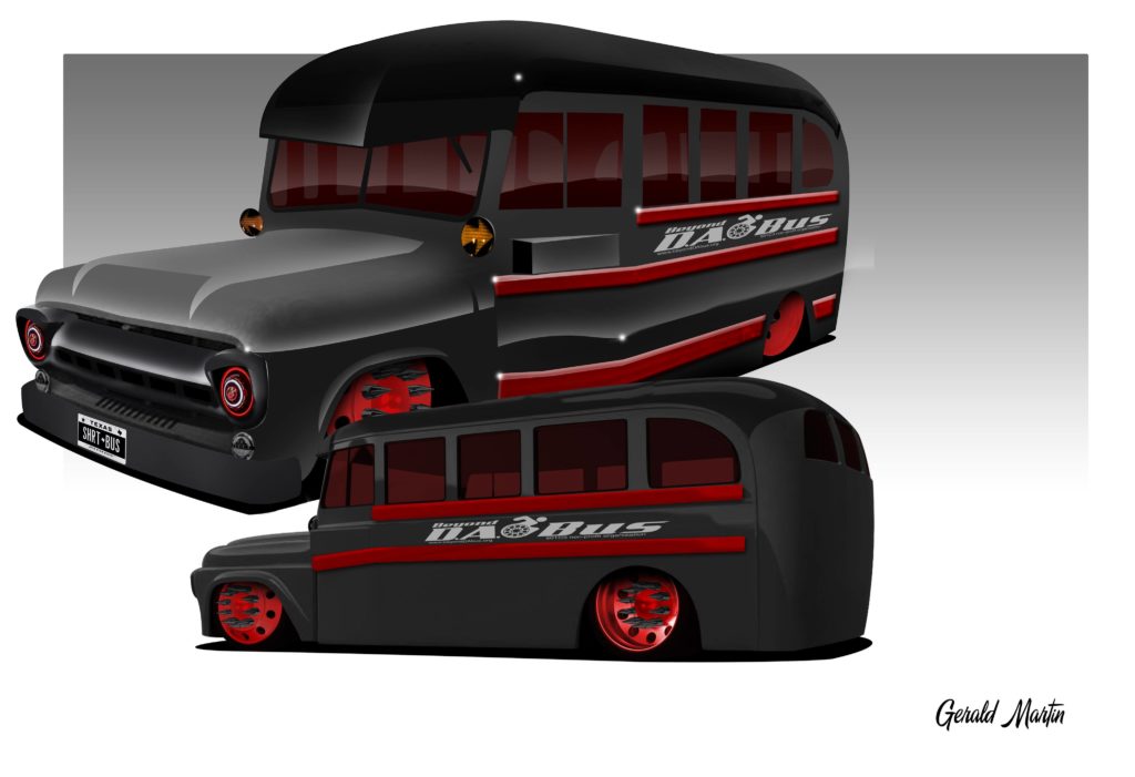 hot rod school bus Rendering