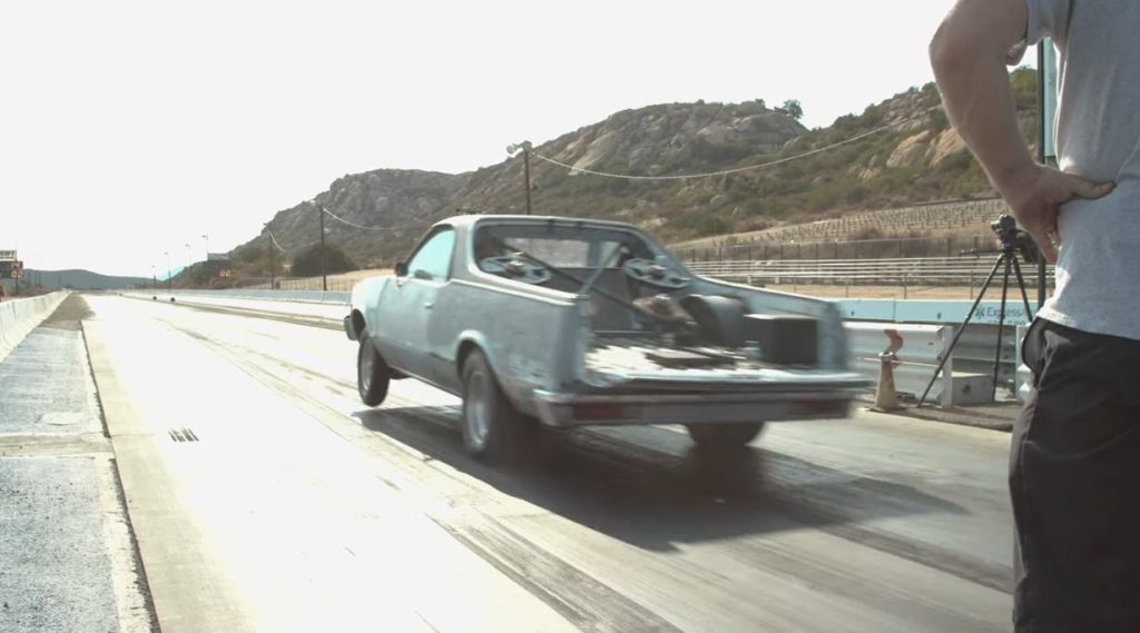 el camino launching at a drag strip