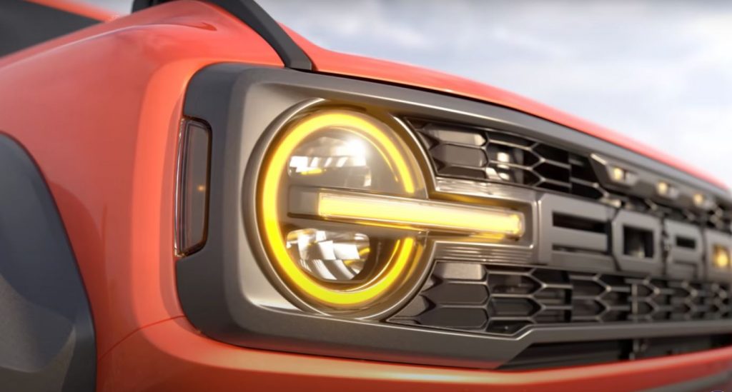 ford bronco raptor grille teaser shot