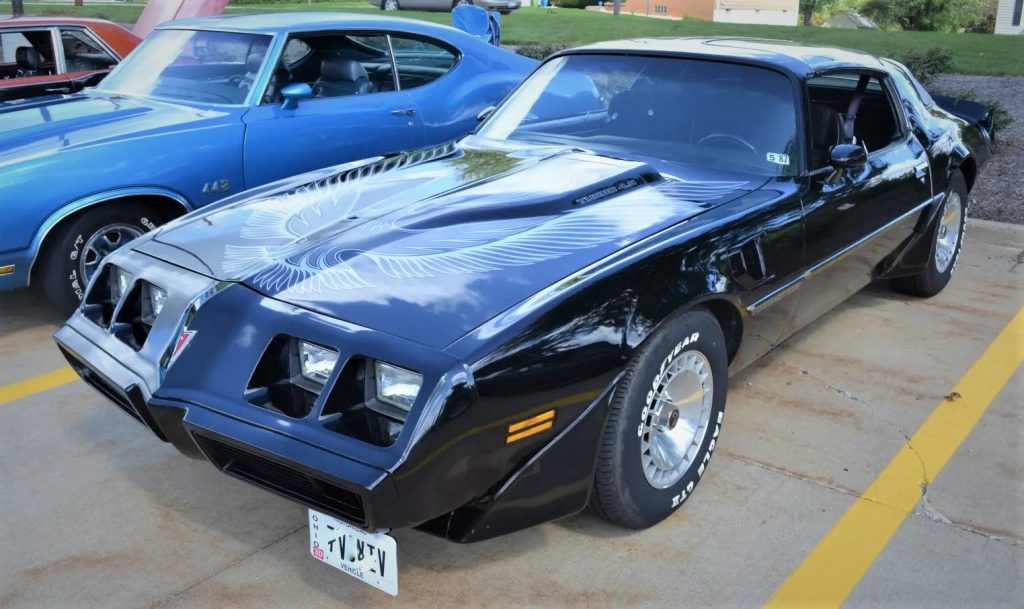 1981 Black Pontiac Turbo Trans Am at a Car Show