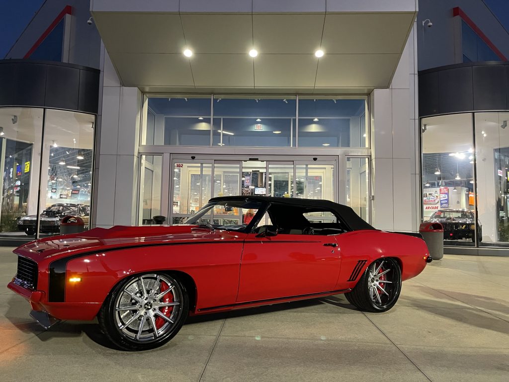 1969 chevy camaro rs convertible modified with LSA engine, side