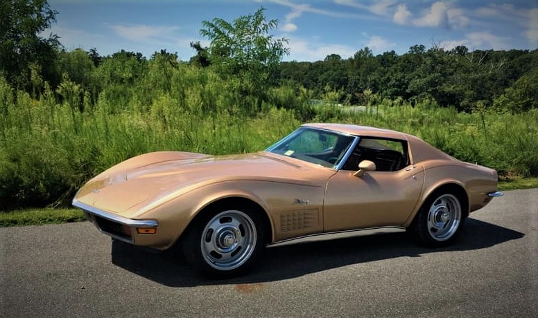 early c3 corvette gold coupe