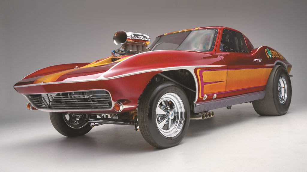 cosmic ray custom c2 corvette sting ray drag car