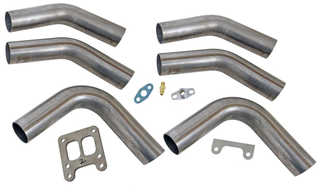 summit racing's hot side turbo plumbing fabrication kit components