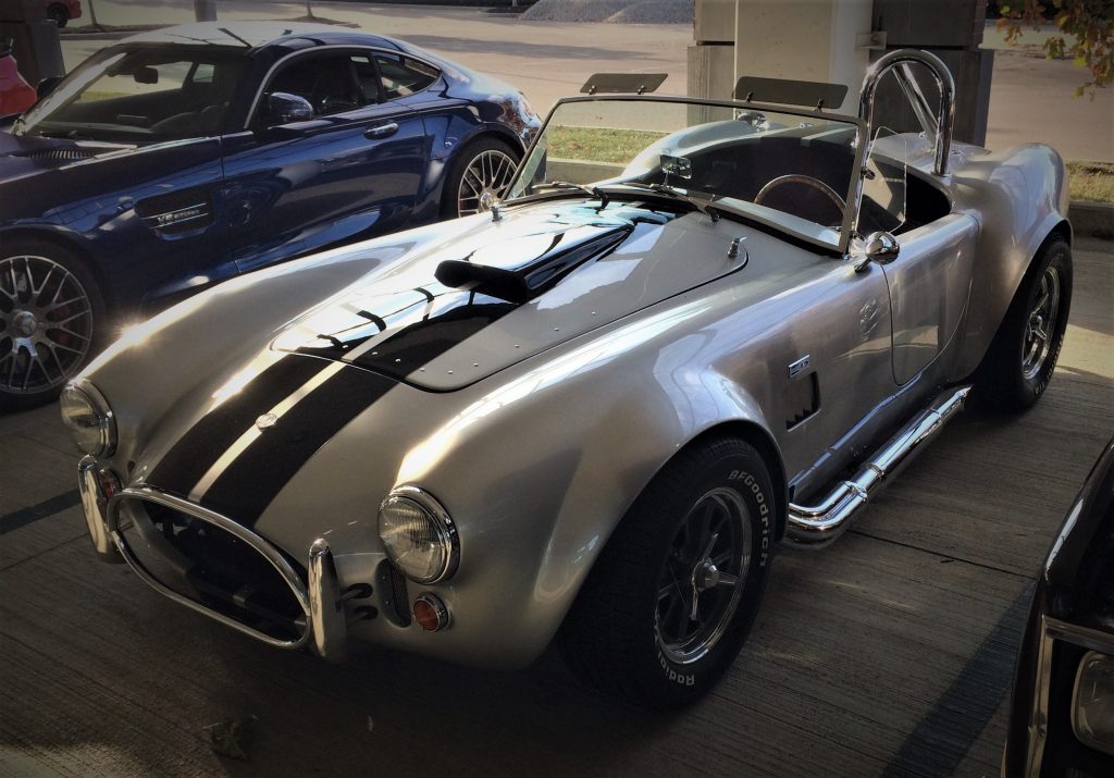 shelby cobra kit car, silver