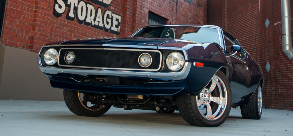 1973 AMC Javelin with Gen 3 Hemi Swap front grille view