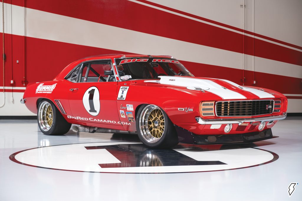 1969 z28 big red camaro pro touring race car