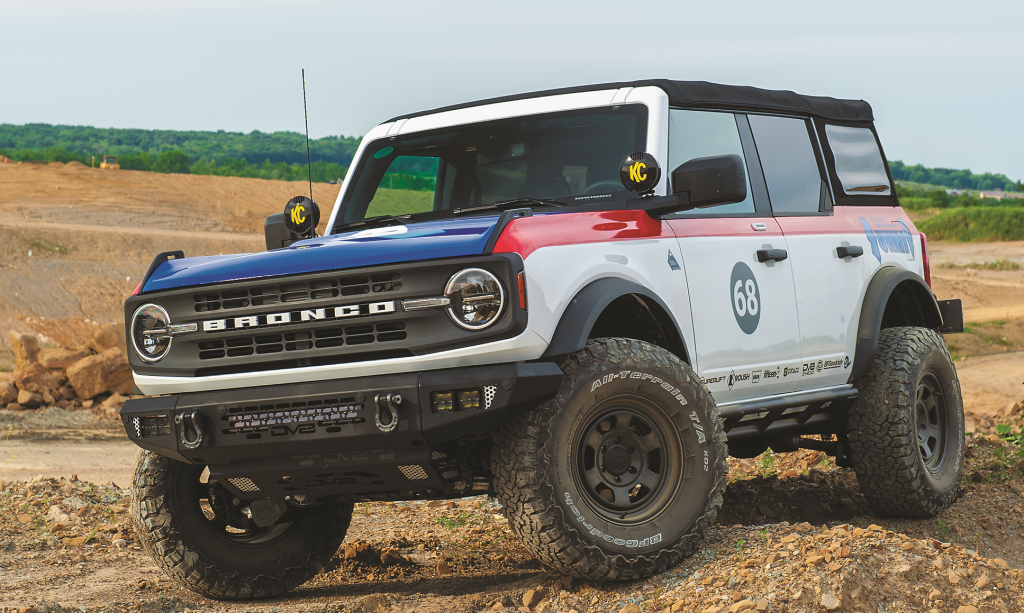 summit racing ford baja bronco project driving on dirt path