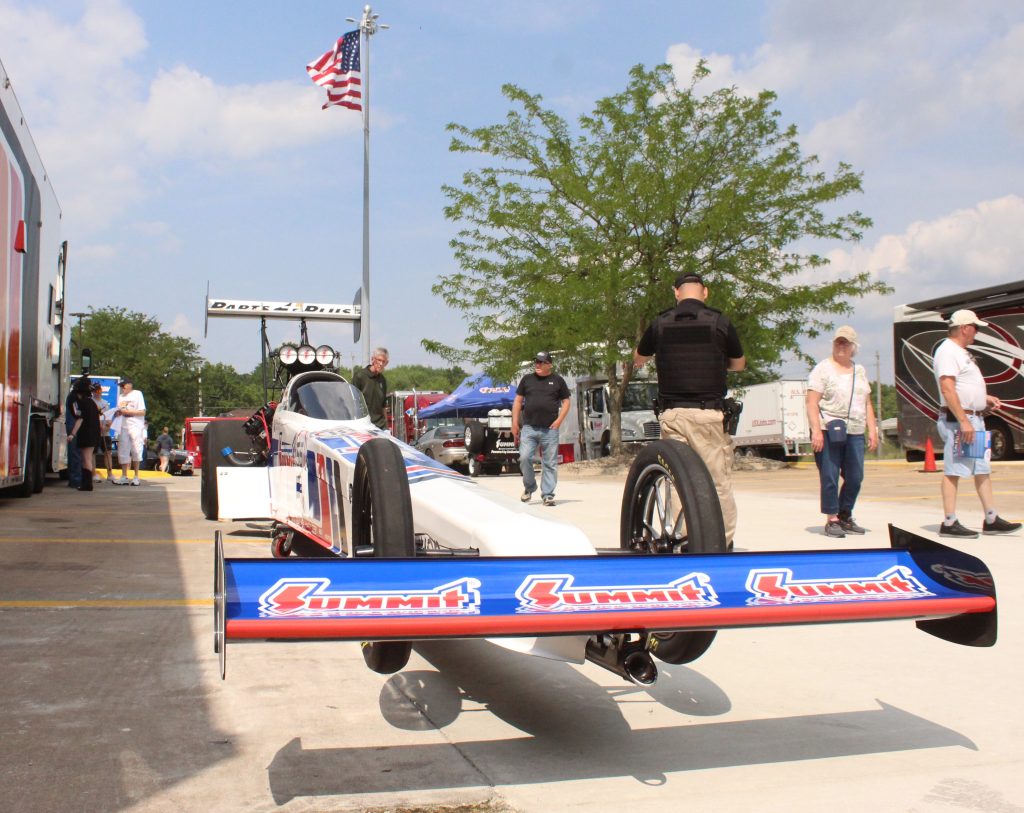 summit racing livery on clay millican's top fuel nhra dragster
