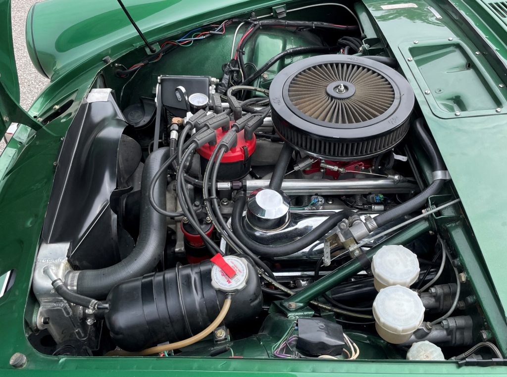 driver side engine bay view of a sunbeam tiger 1966