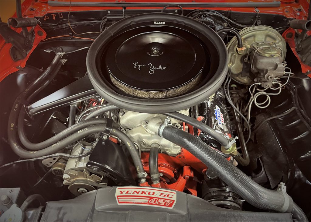 big block 427 l72 engine in a yenko camaro, 1969