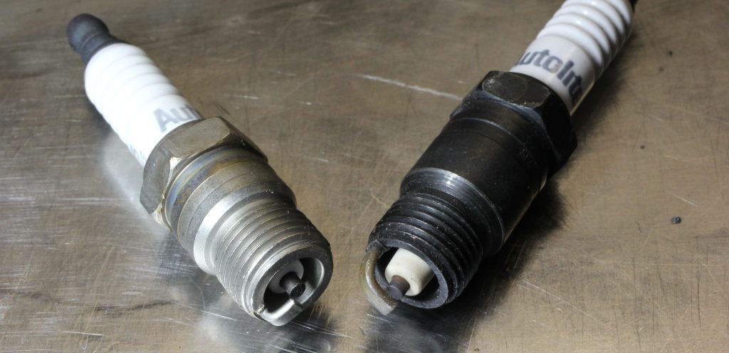 standard vs projected nose tip spark plug comparison