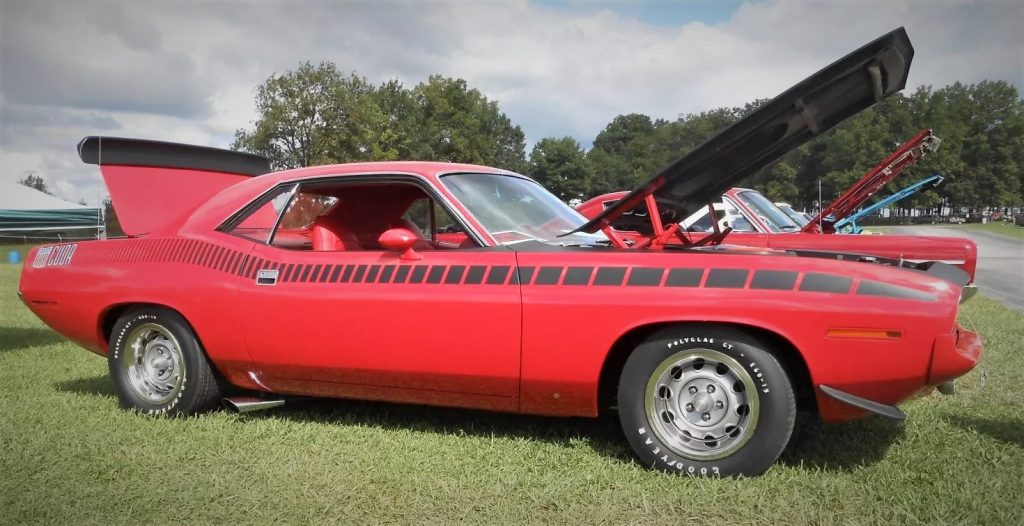 Red Plymouth Barracuda AAR at Norwalk Mopar Show