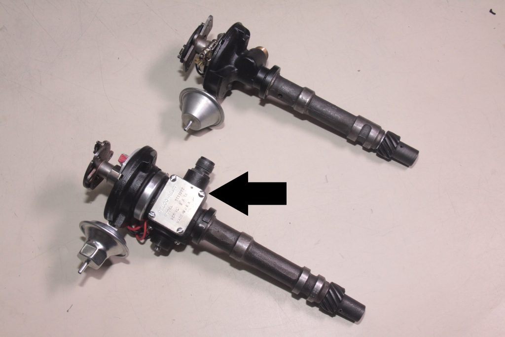 side by side comparison of Rochester delco direct drive distributors