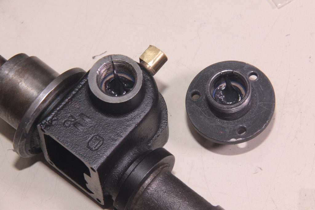 cable drive housing on a delco distributor packed with moly grease