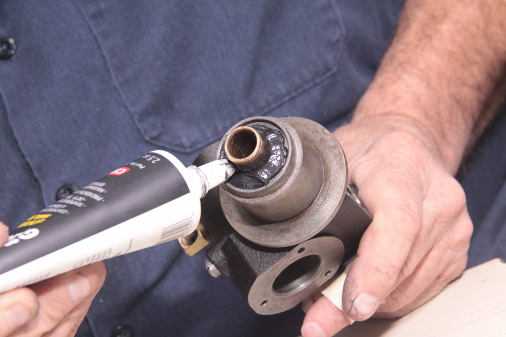 packing a distributor drive with moly grease during rebuild