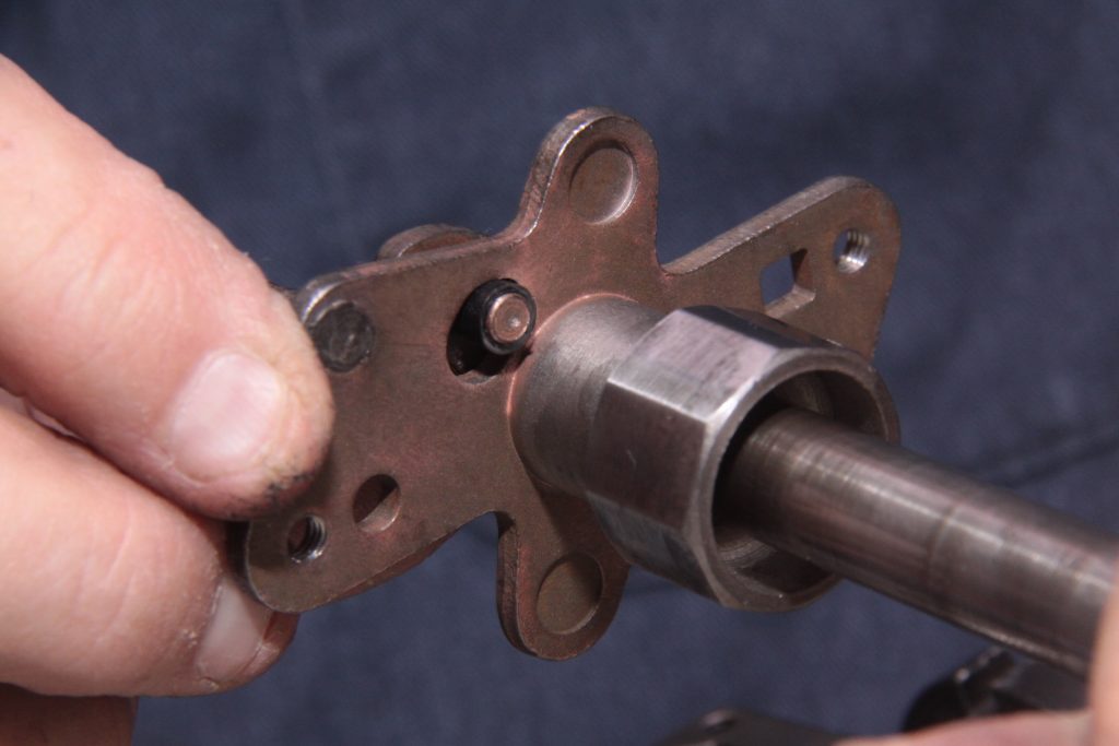 close up of gm delco distributor centrifugal advance mechanism