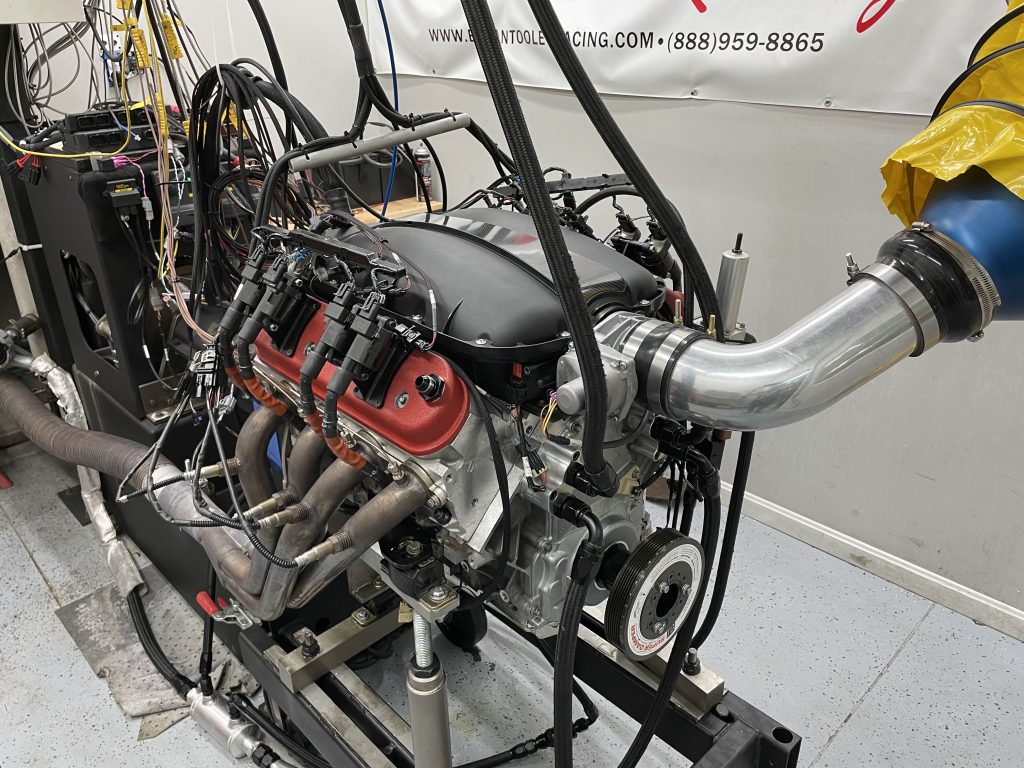 LS Engine on dyno for test run