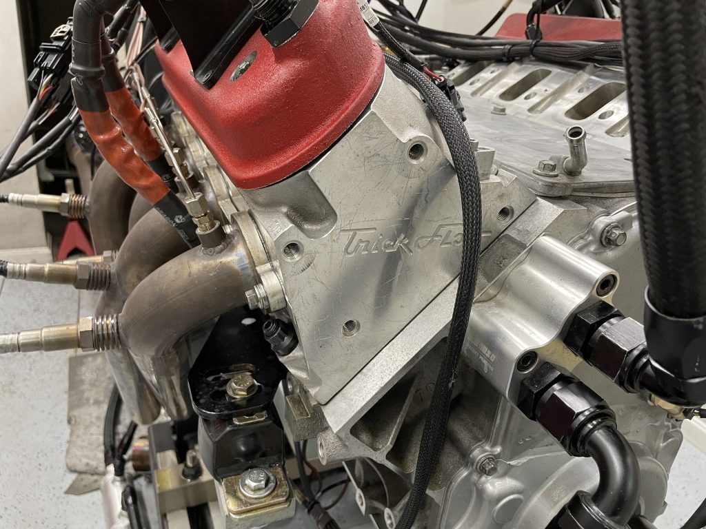 Trick flow cylinder heads on an LS engine