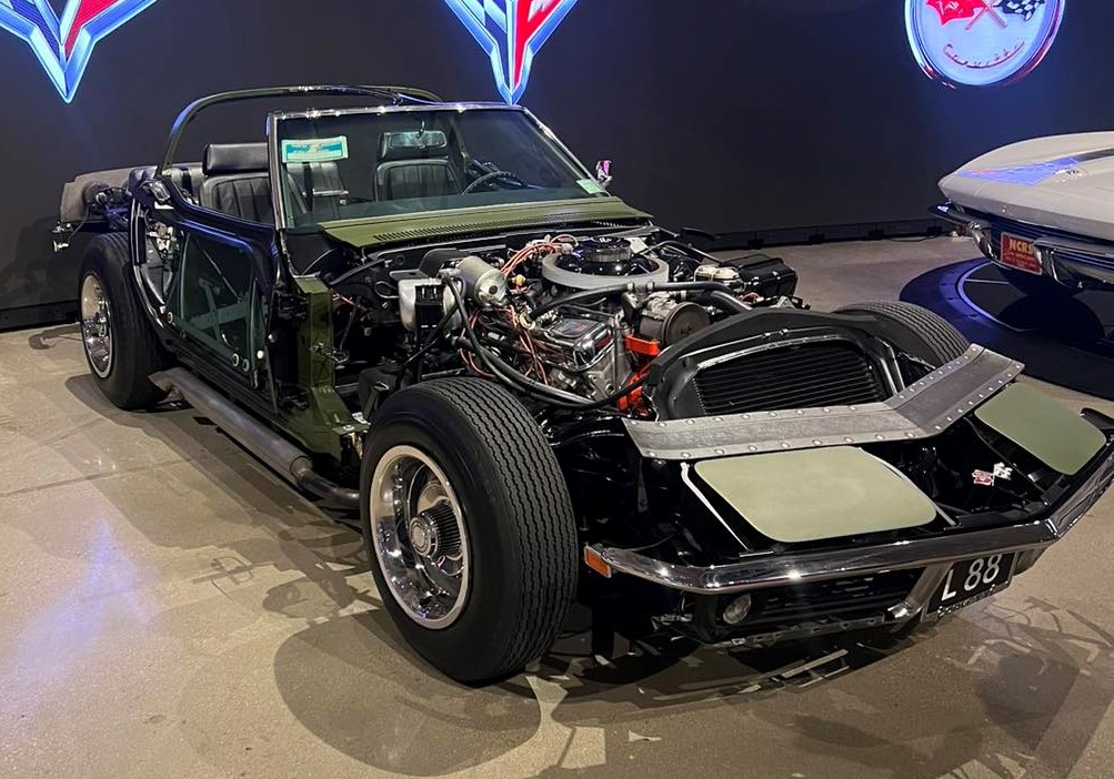 Cutaway view of the Corvette L88 at the National Corvette Museum