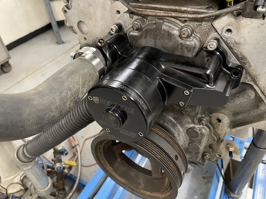 meziere water pump on a gm ls engine