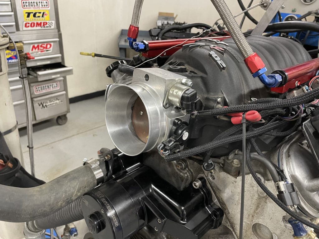 102mm throttle body on an ls engine on dyno