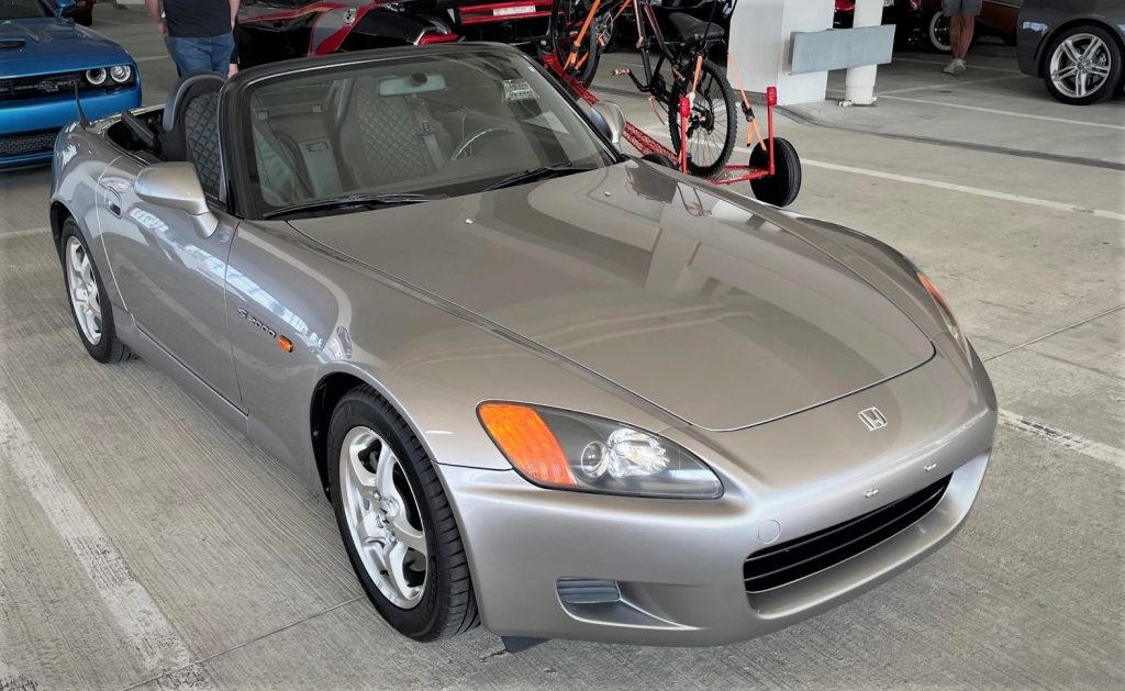 silver honda s2000 roadster