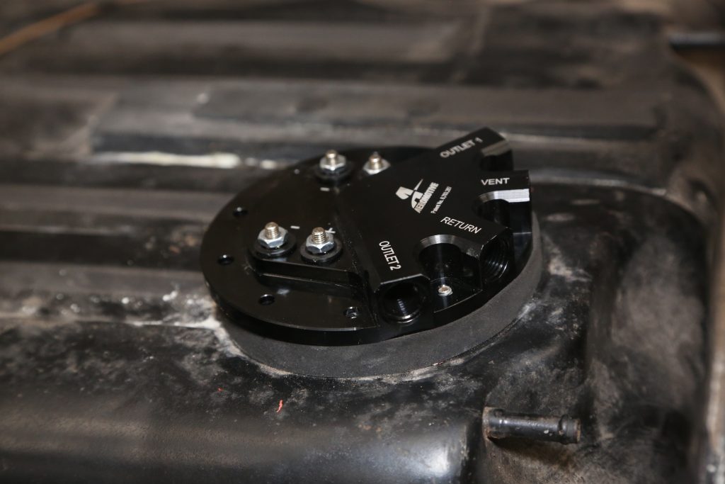 top of an Aeromotive fuel pump installed in tank