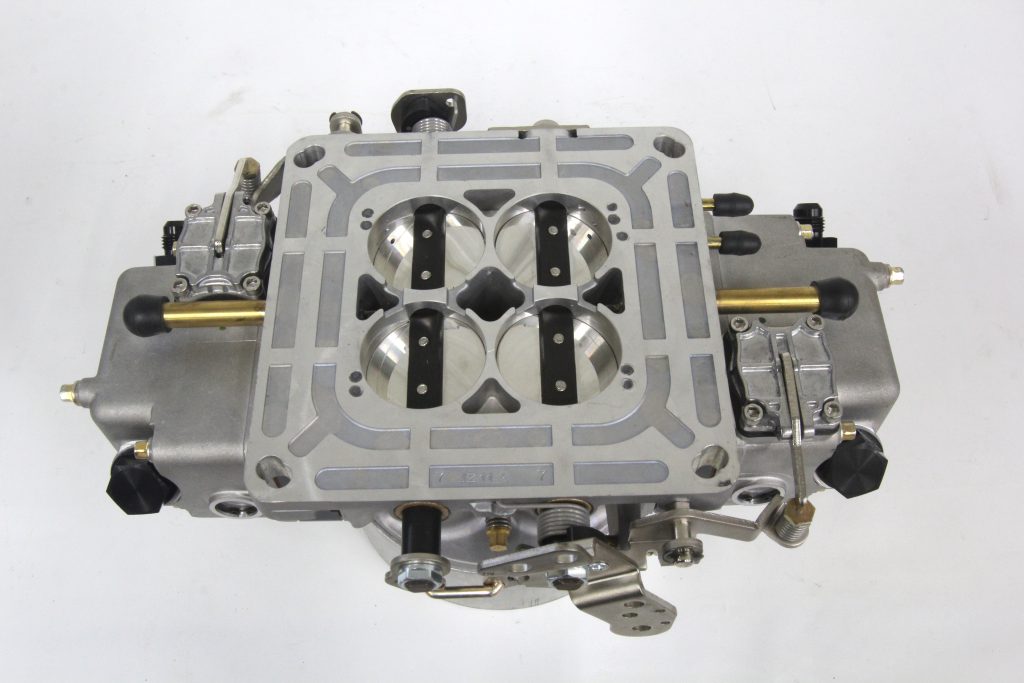 bottom view of a Edelbrock VRS-4150 carburetor