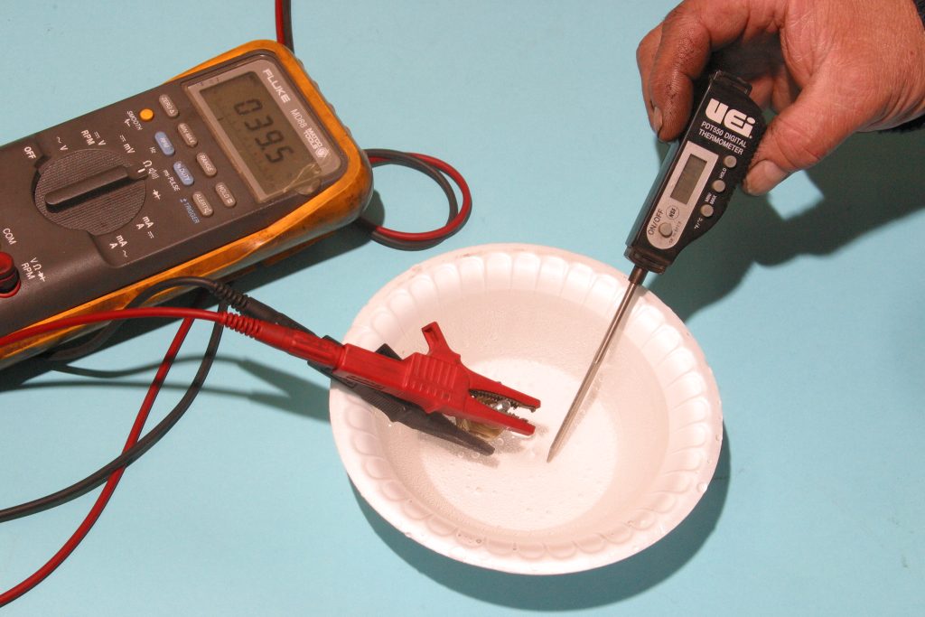 testing a water temp gauge sending unit