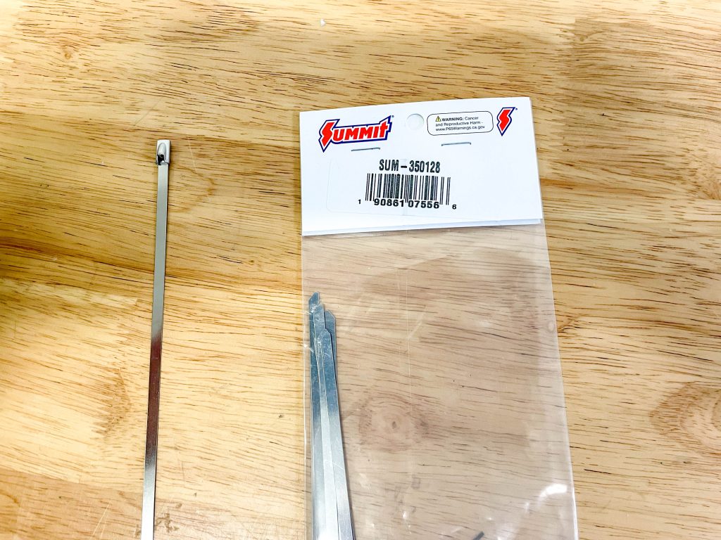 a bag of summit racing steel exhaust wrap ties