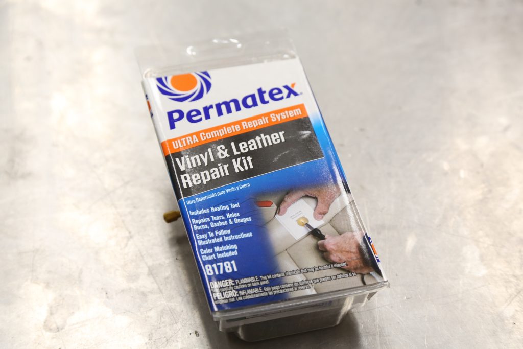 box with a permatex vinyl & leather repair kit