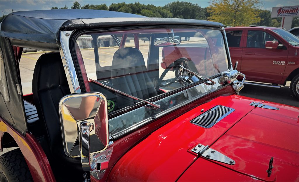 cowl hood view of a jeep cj-5