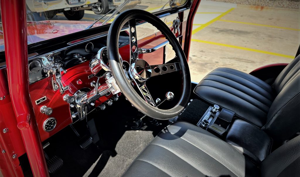 interior shot of a custom jeep cj-5 dash